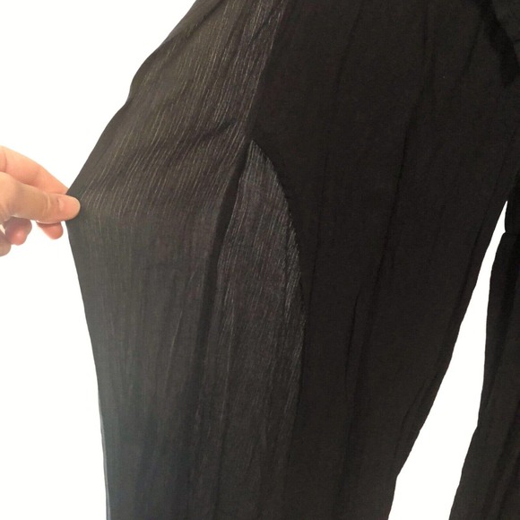 NEW Kona Sol Swim Cover Up Pants Tie Front Side Split Black Size Medium 8 - 10 - Picture 5 of 8
